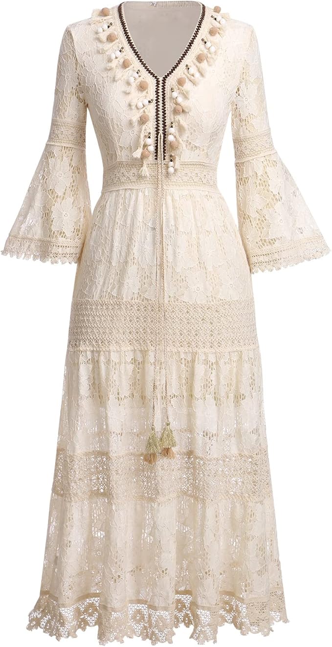 Amary – Vestido Boho em Renda