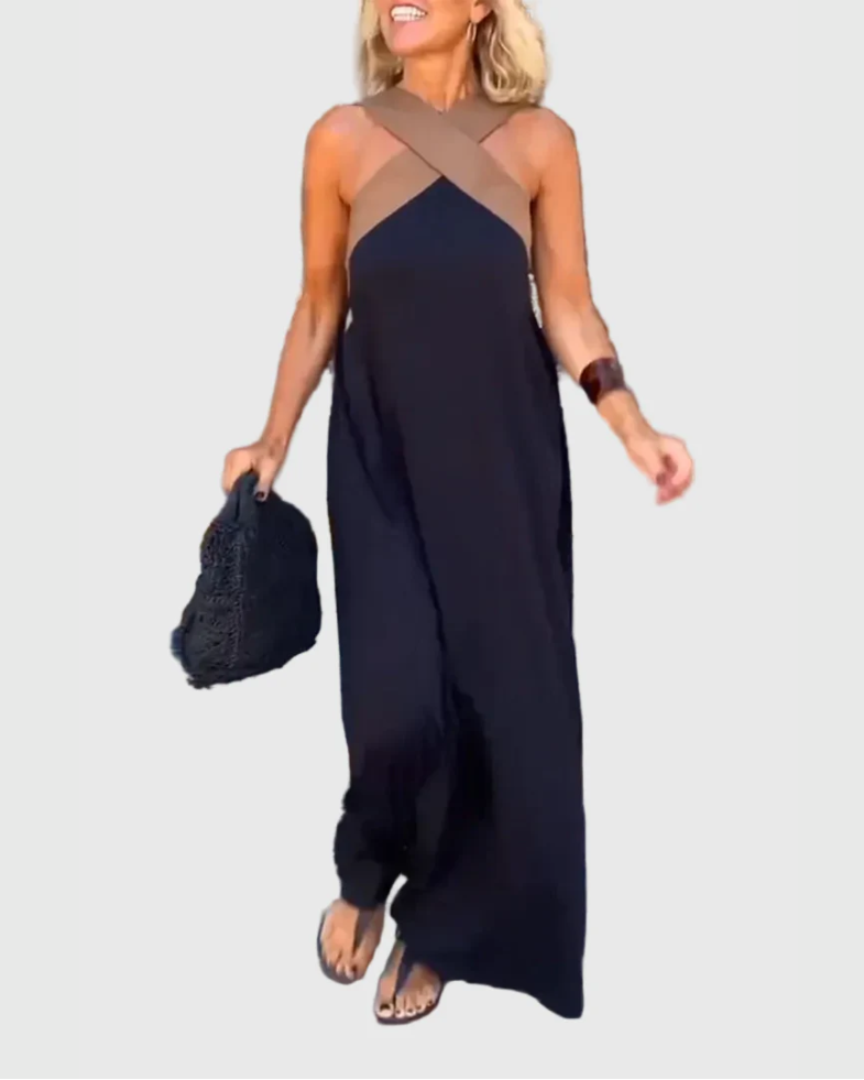 Elena | Vestido maxi fluido e elegante