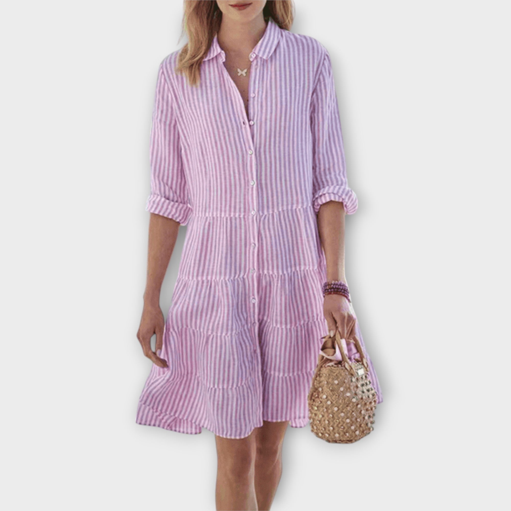 Nadie – Vestido listrado arejado
