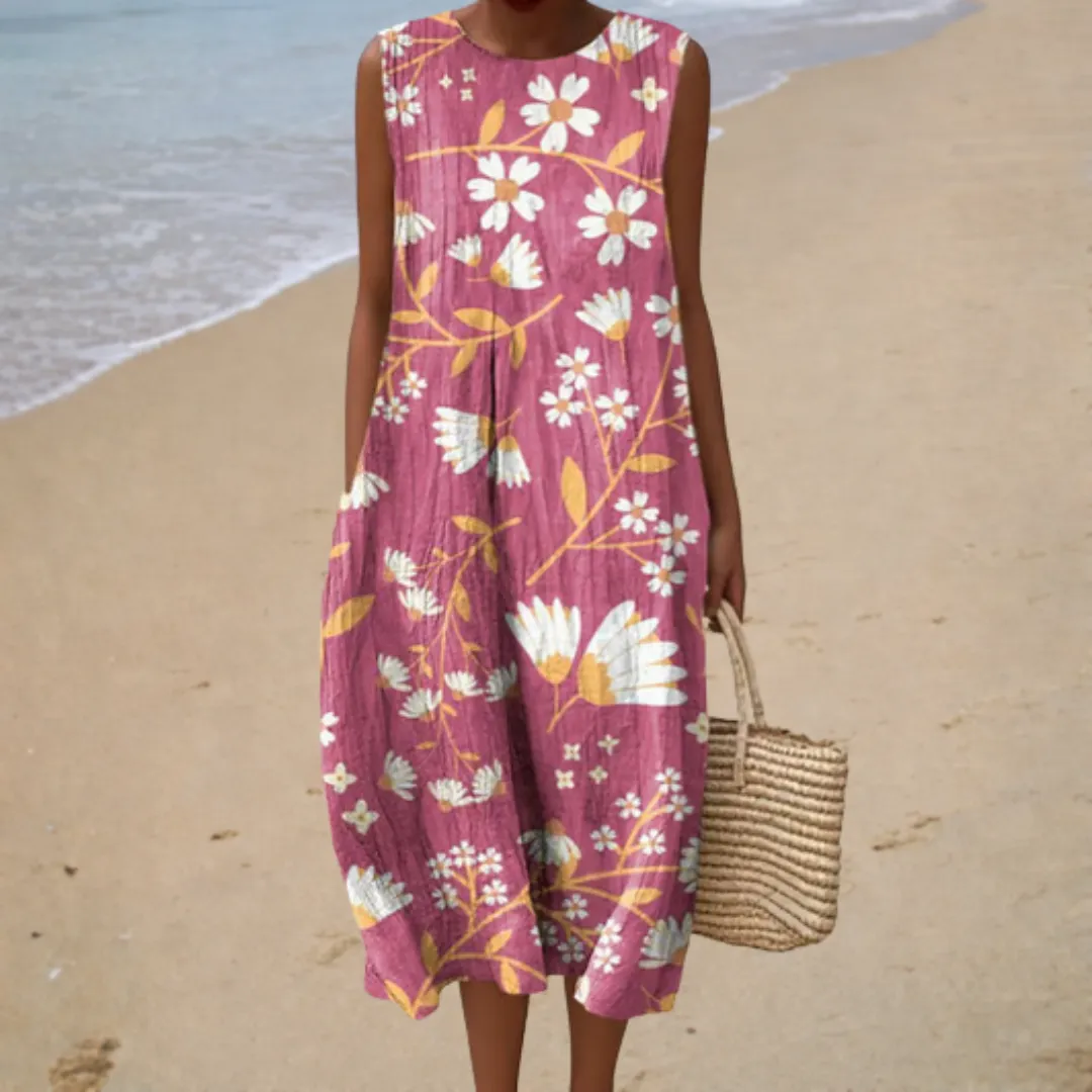 Vestido de verão confortável sem mangas
